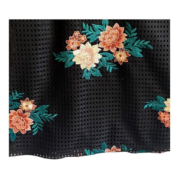 Zara‎ Trf embroidered black mesh mini dress size S - Picture 4 of 10